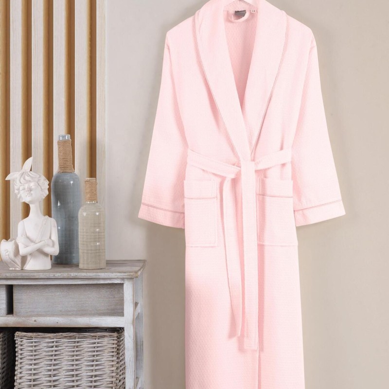 Varol Dama Serisi Şal Yaka Pike Bornoz Sabahlık