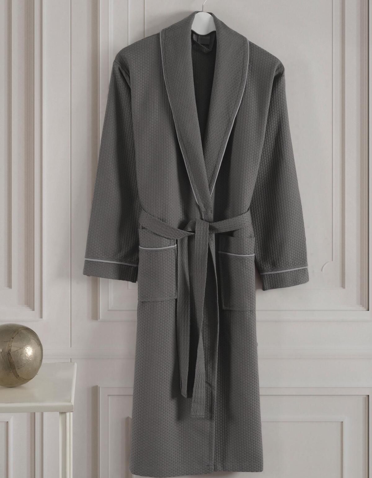 Varol Dama Serisi Şal Yaka Pike Bornoz Sabahlık