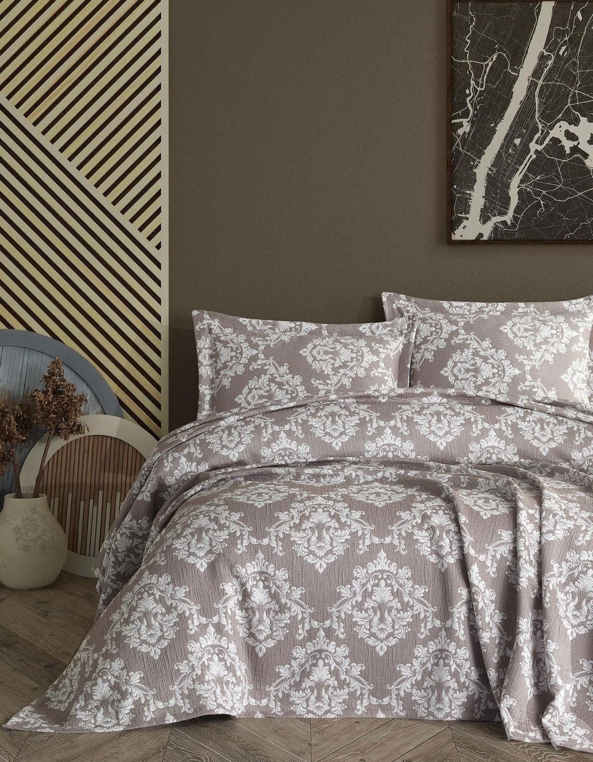 Varol Damasco Tek Kişilk Yatak Örtüsü Varol Damasco Tek Kişilk Yatak Örtüsü