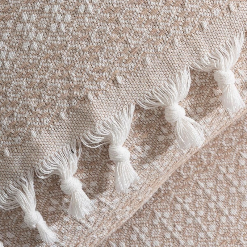 Varol Diamond Serisi Naturel Peştemal Pike Yatak Örtüsü %100 Pamuk