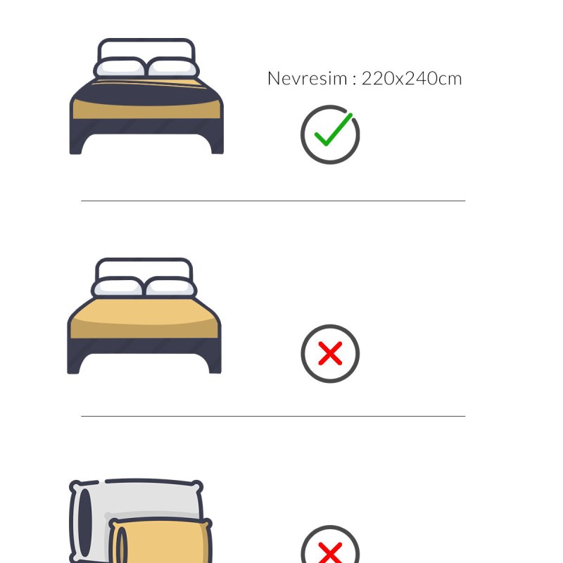 Varol Eris Serisi Pamuk Saten King Size Otel Nevresimi-Yorgan Kılıfı