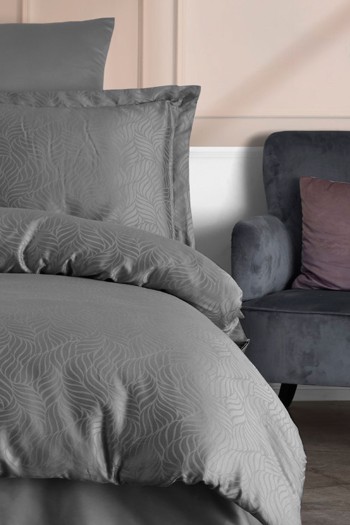 Varol (Family Size) Liyosel Jakar Nevresim Takımı - Lienzo Antrasit