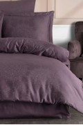 Varol (Family Size) Liyosel Jakar Nevresim Takımı - Nothingham Mürdüm görseli 2