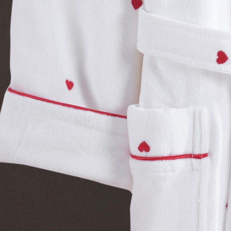 Varol Kalpli Nakışlı %100 Pamuk Love Serisi Bornoz