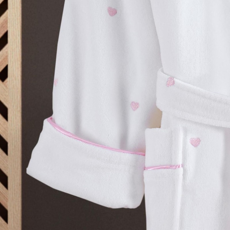 Varol Kalpli Nakışlı %100 Pamuk Love Serisi Bornoz