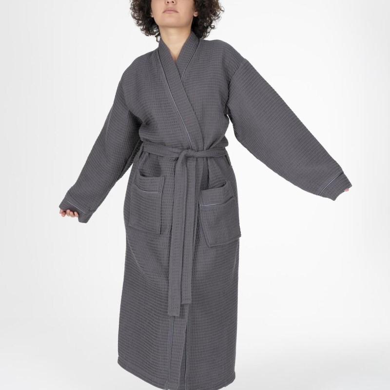 Varol Kaos Serisi Kimono Yaka Pike Bornoz Sabahlık