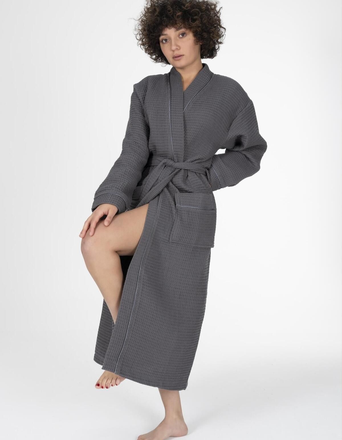 Varol Kaos Serisi Kimono Yaka Pike Bornoz Sabahlık