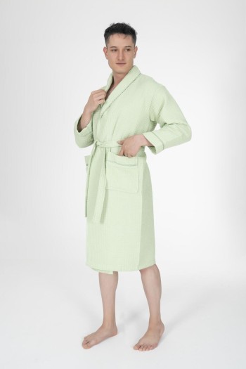 Varol Kaos Serisi Şal Yaka Pike Bornoz Sabahlık