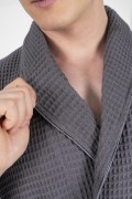 Varol Kaos Serisi Şal Yaka Pike Bornoz Sabahlık görseli 4