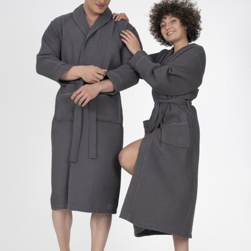 Varol Kaos Serisi Şal Yaka Pike Bornoz Sabahlık