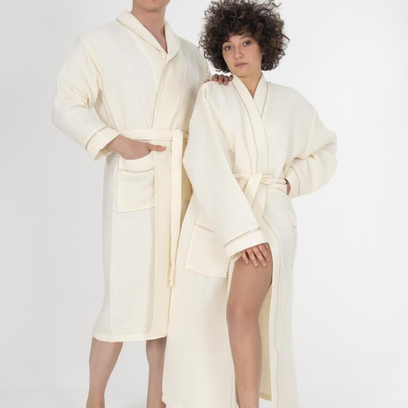 Varol Kaos Serisi Şal Yaka Pike Bornoz Sabahlık