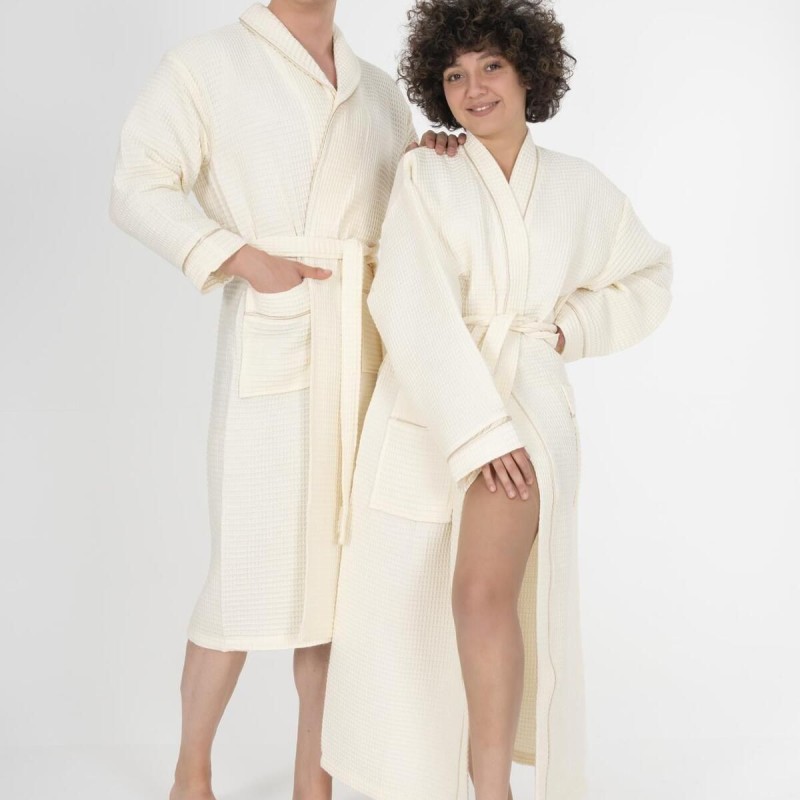 Varol Kaos Serisi Şal Yaka Pike Bornoz Sabahlık