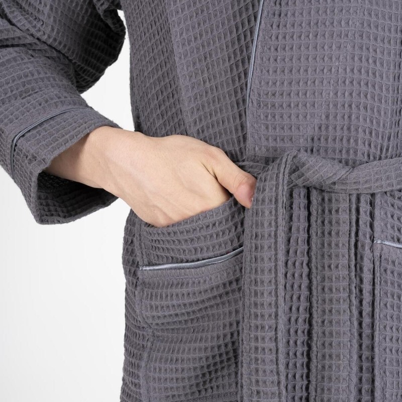 Varol Kaos Serisi Şal Yaka Pike Bornoz Sabahlık