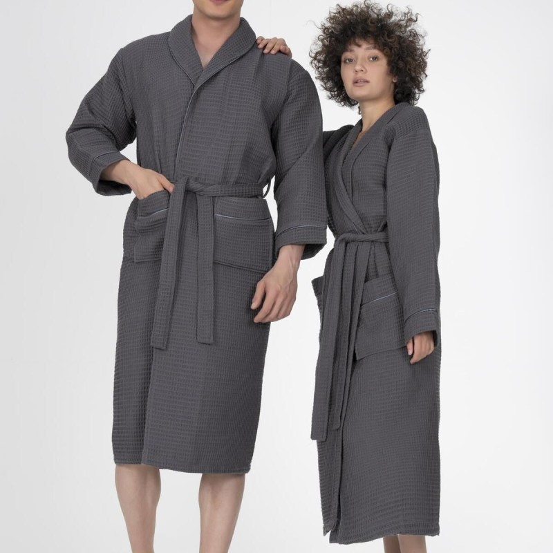 Varol Kaos Serisi Şal Yaka Pike Bornoz Sabahlık