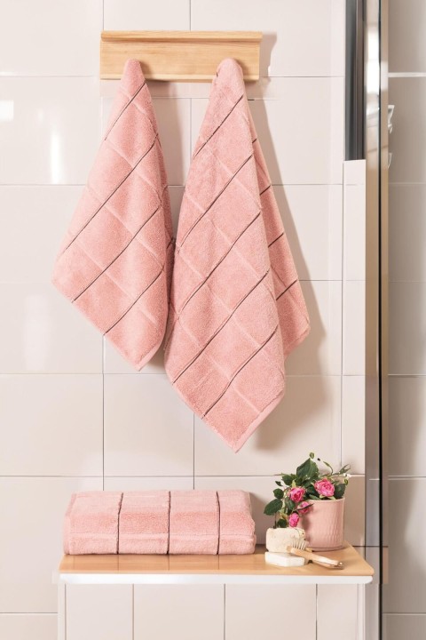 Varol Kare Micro Cotton Banyo Havlusu 90x150cm SOMON