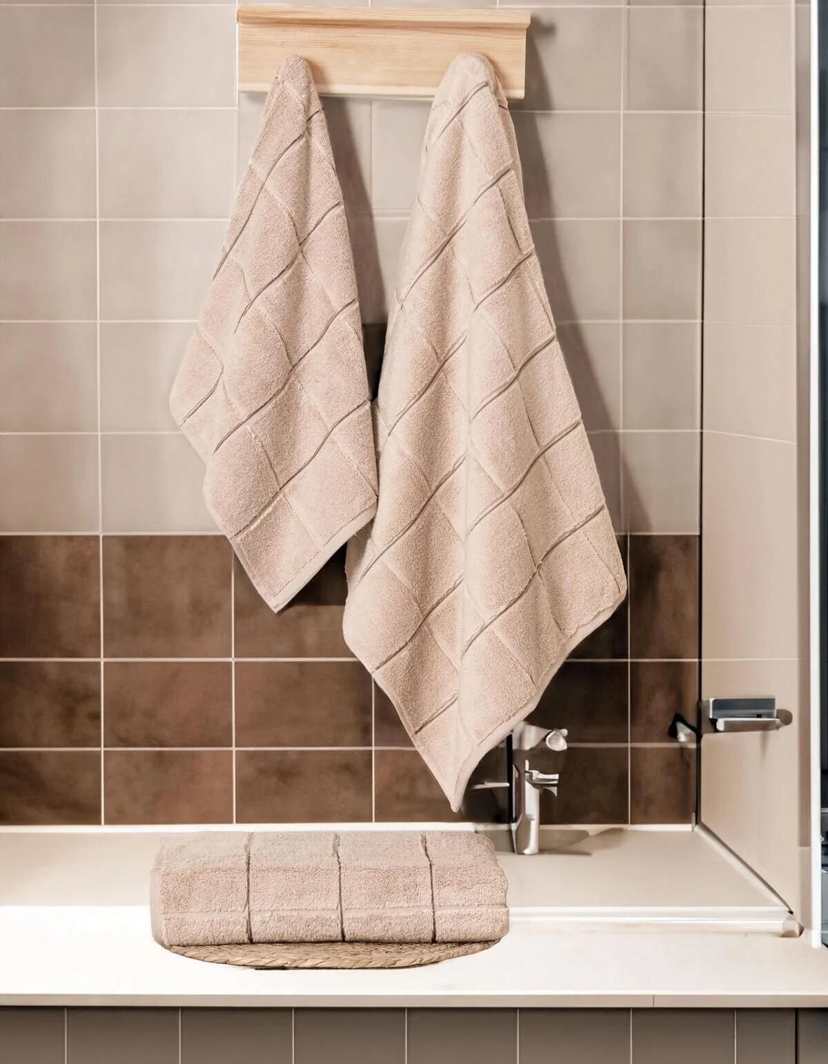 Varol Kare Micro Cotton Banyo Havlusu 90x150cm