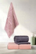 Varol Kare Serisi Micro Cotton 30x50cm 3 Lü Havlu Seti