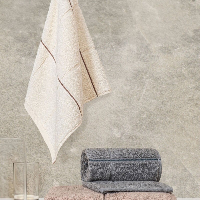 Varol Kare Serisi Micro Cotton 30x50cm 3 Lü Havlu Seti