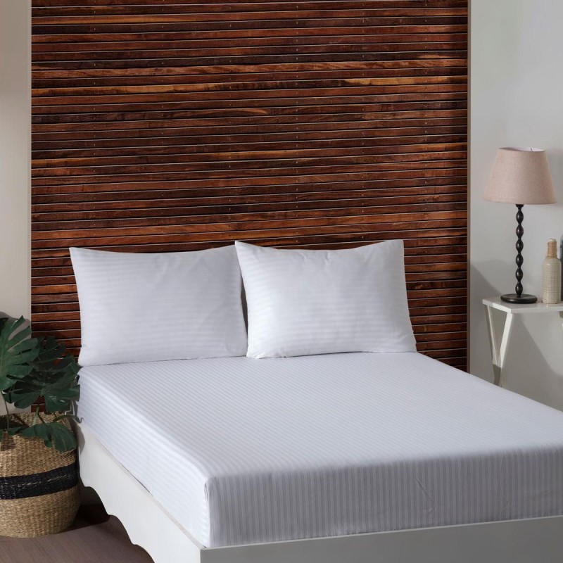 Varol King Size Fitted Saten Çarşaf Takımı - Beyaz