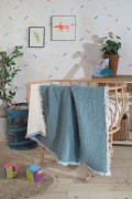 Varol 5 Katlı %100 Pamuk Müslin Bebek Battaniyesi görseli 7