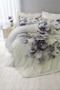 Cotton Box 3d Flower %100 Pamuk Saten  - Nayra Krem görseli 2