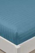 Varol %100 Pamuk Saten Stripe Tek Kişilik Lastikli Çarşaf Takımı – 30 cm – 1 Yastık Kılıfı görseli 5