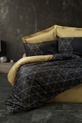 Cotton Box Dark Çift Kişilik Nevresim Takimi Veta Gold görseli 3