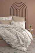 Cotton Box Minimal Çift Kişilik Nevresim Takimi Moil Bej