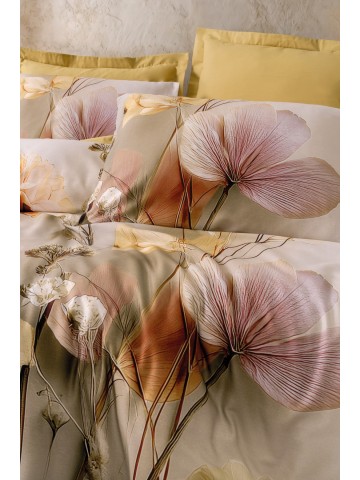 Cotton Box 3d Flower %100 Pamuk Saten  - Eloni Gold
