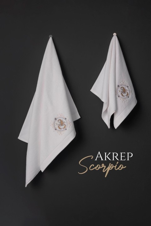 Varol Lüks Microcotton Burç Nakışlı Havlu Seti – Yumuşak & Dayanıklı AKREP
