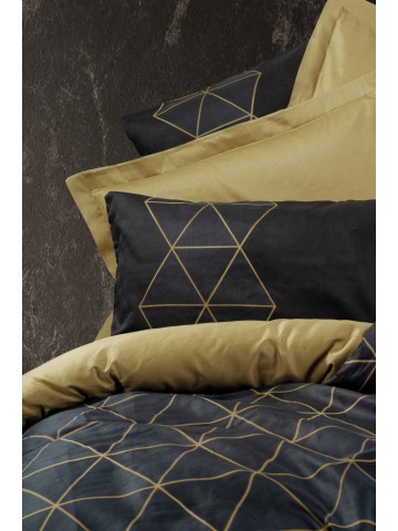Cotton Box Dark Çift Kişilik Nevresim Takimi Veta Gold