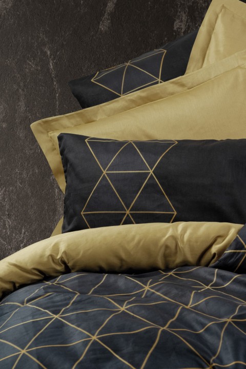 Cotton Box Dark Çift Kişilik Nevresim Takimi Veta Gold
