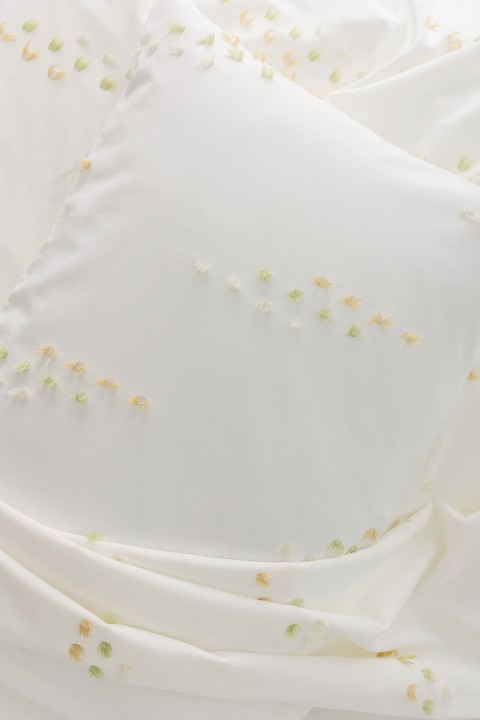 Cotton Box Twirly Çift Kişilik Nevresim Takımı Feya Bej
