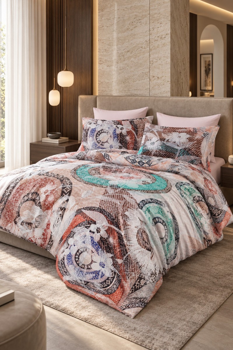 Varol 250 TC Bambu Karışımlı Pamuk Saten Nevresim Takımı – Çift Kişilik - FİOSOLE