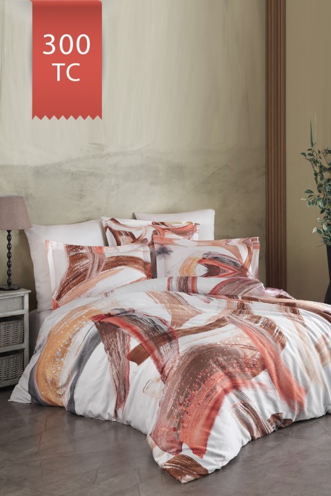 Varol Royal Saten 300TC Nevresim Takımı (Çift Nevresimli) Family Size - LİSA