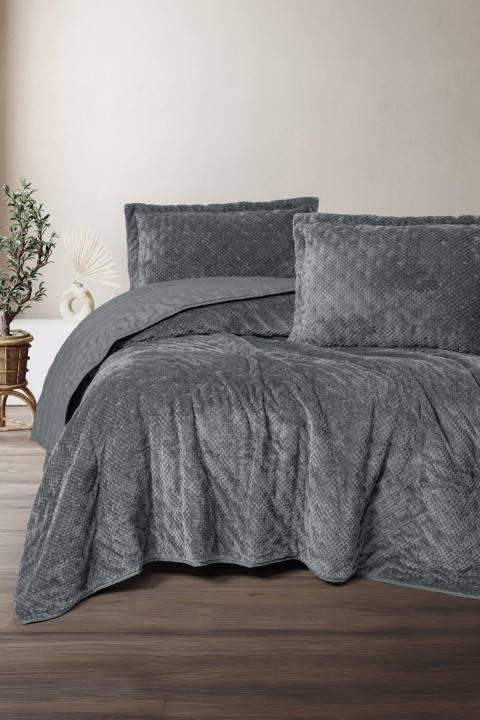 Cotton Box Softnest Çift Kişilik Yatak Örtüsü Boleta K.Gri