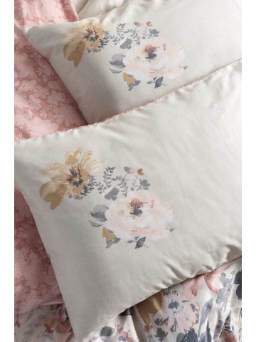 Cotton Box Saten Çift Kişilik Nevresim Takımı Dalya Pudra