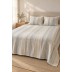 Varol Line Çizgili Çift Kişilik Yatak Örtüsü Takımı 240×260 cm – 2 Yastık Kılıflı - MAVİ