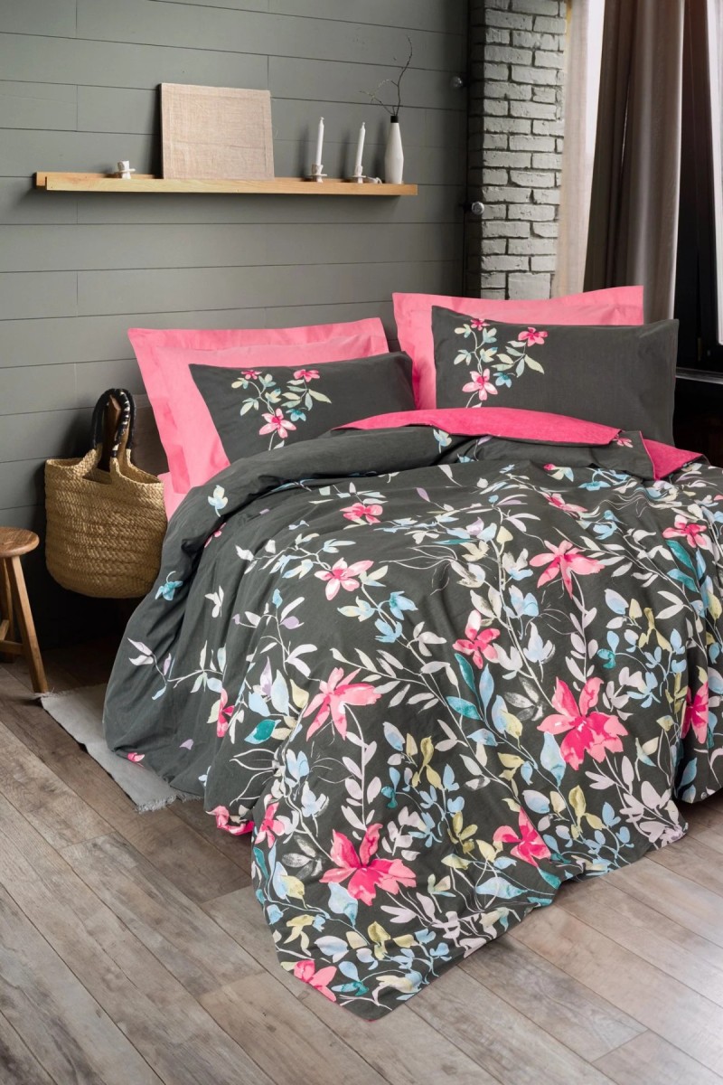 Cotton Box Feminen Tek Kişilik Nevresim Takımı Merlin Pembe detay görseli