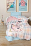 Cotton Box Junior Tek Kişilik Lastikli Çarşaflı Nevresim Takımı Smile Mint görseli 3