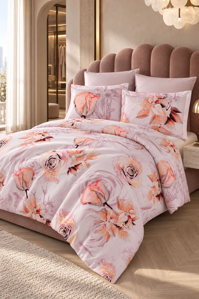 Varol 250 TC Bambu Karışımlı Pamuk Saten Nevresim Takımı – Çift Kişilik - ROSSY