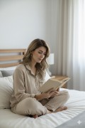 Varol %100 Pamuk Müslin Kadın Pijama Takımı - BEJ görseli 7