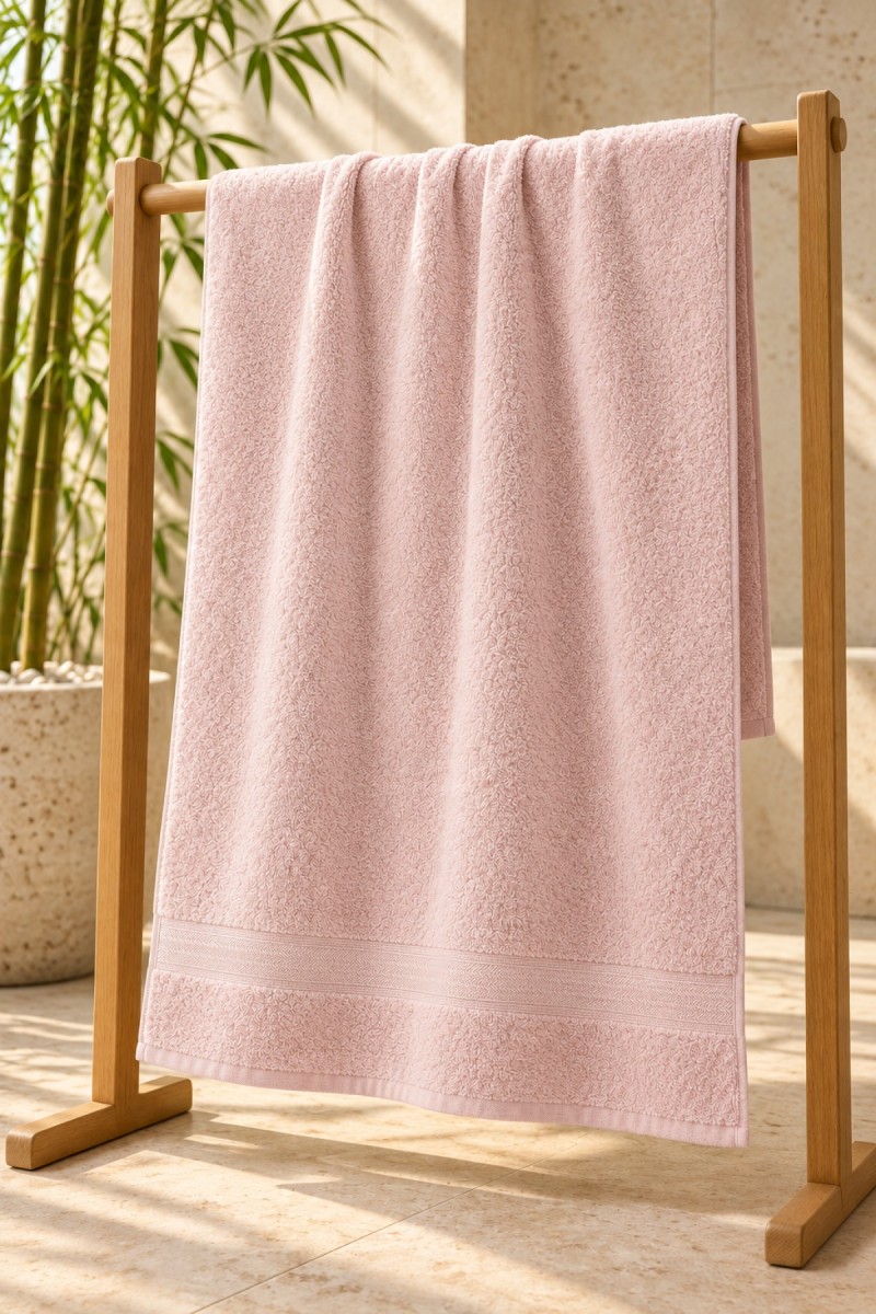 Varol Elegant Bambu Banyo Havlusu 80×150 cm – %70 Bambu %30 Pamuk detay görseli