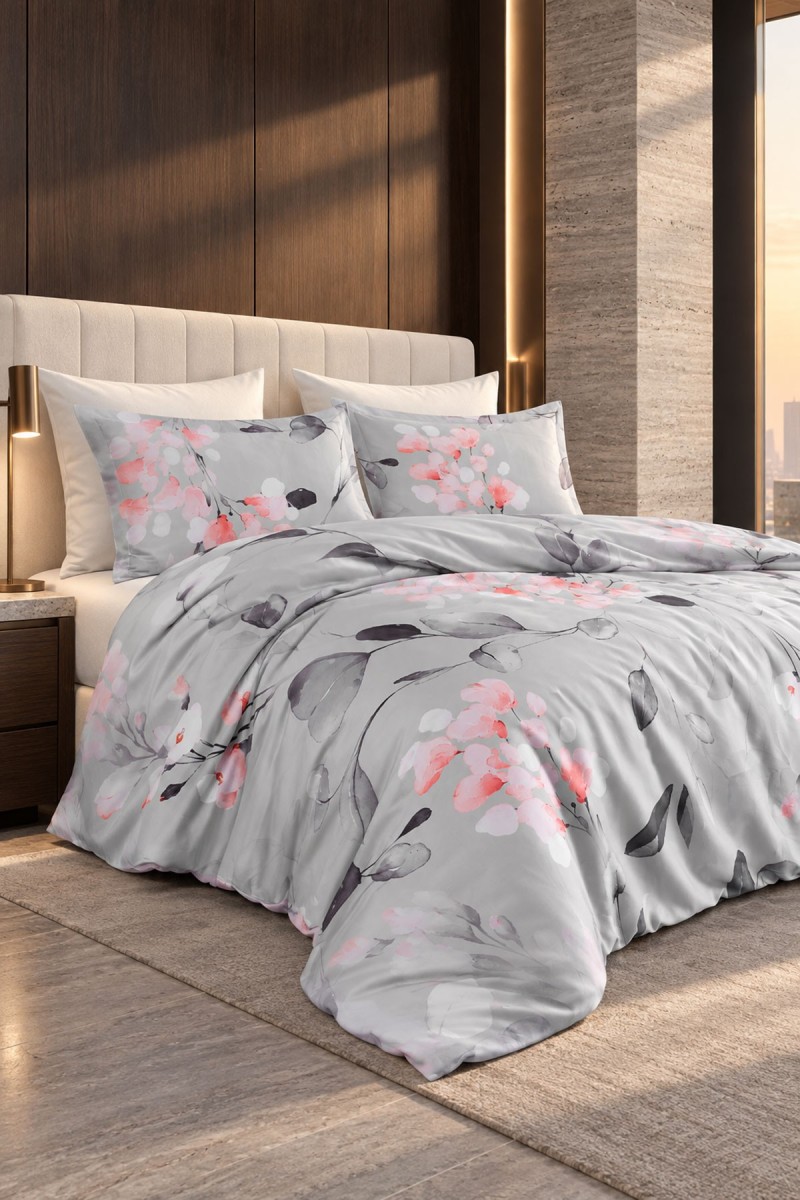 Varol Royal Saten Çift Kişilik 300TC Nevresim Takımı  - MARİA