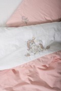 Cotton Box Nakişli Bebek Nevresim Takimi Bonic Beyaz görseli 2