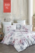 Varol Royal Saten 300TC Nevresim Takımı (Çift Nevresimli) Family Size  - ROSALİNDA