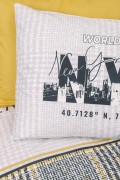 Cotton Box Junior Tek Kişilik Nevresim Takımı Worldwide Hardal