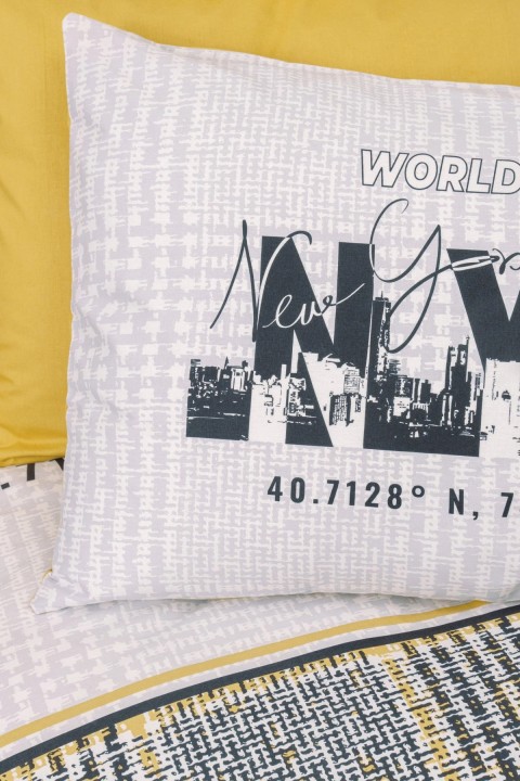 Cotton Box Junior Tek Kişilik Nevresim Takımı Worldwide Hardal