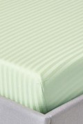 Varol %100 Pamuk Saten Stripe Tek Kişilik Lastikli Çarşaf Takımı – 30 cm – 1 Yastık Kılıfı