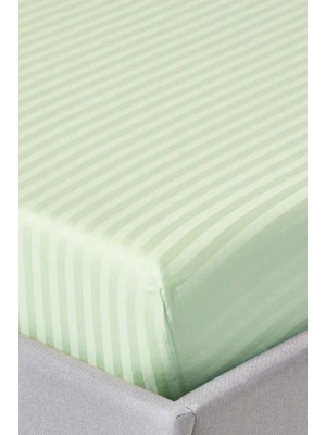 Varol %100 Pamuk Saten Stripe Tek Kişilik Lastikli Çarşaf Takımı – 30 cm – 1 Yastık Kılıfı